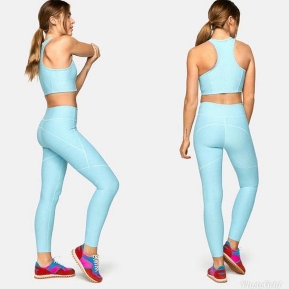 OUTDOOR VOICES Pool Blue Leggings - Picture 1 of 4